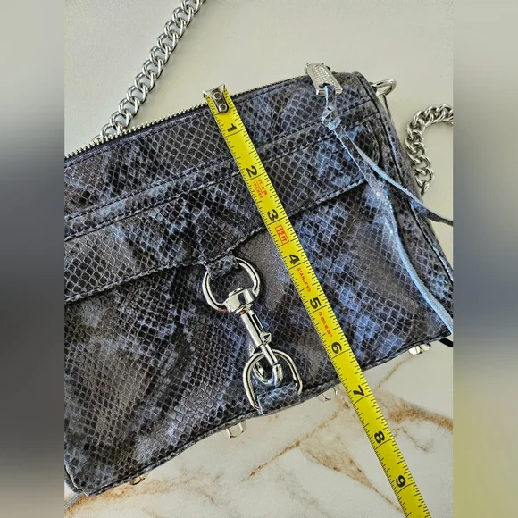 Rebecca Minkoff Sunday Blue Snake Mini Bag Leather - Picture 12 of 16